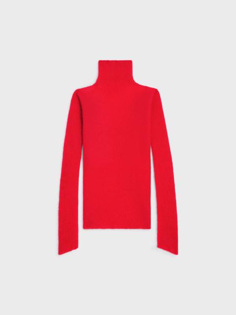 turtleneck sweater IN ribbed mohair and silk