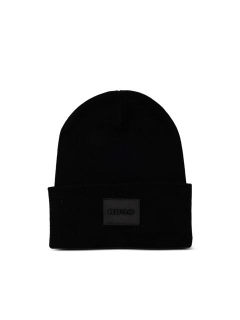 logo-patch beanie hat