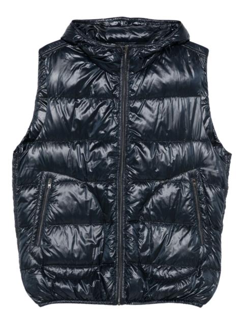 hooded quilted gilet