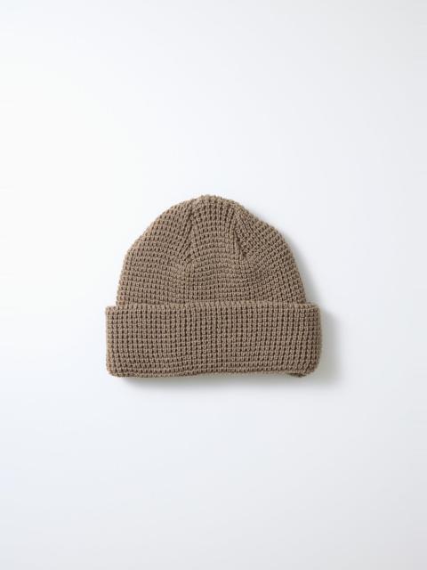 ROTOTO - COTTON WAFFLE KNIT WATCH CAP - GREY