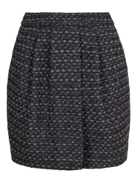tweed mini straight skirt