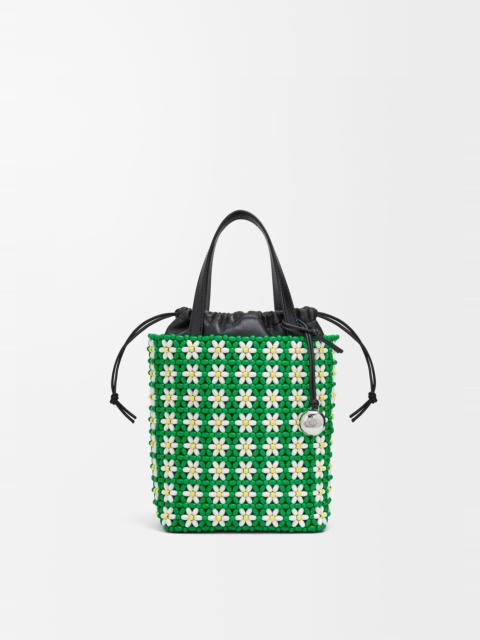 Mini tote in beads and lambskin