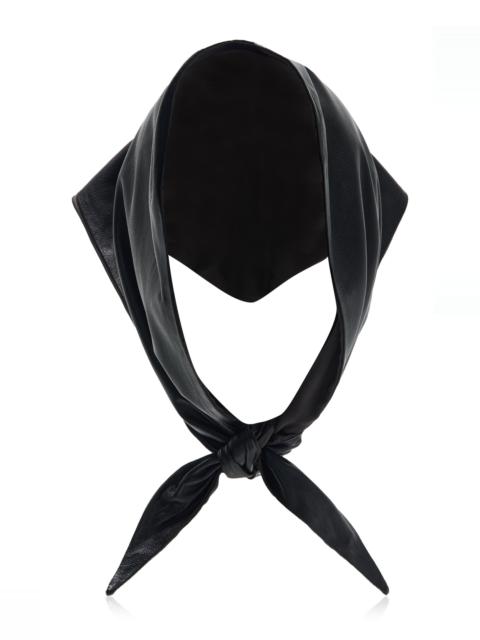 Leather Scarf black