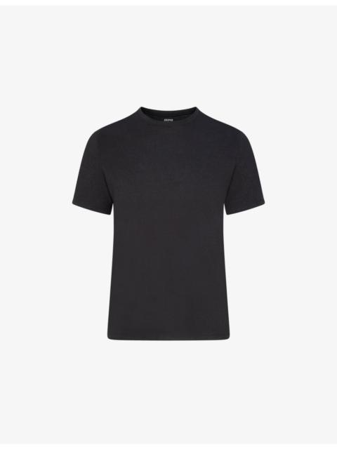 Crewneck short-sleeve cotton-jersey T-shirt