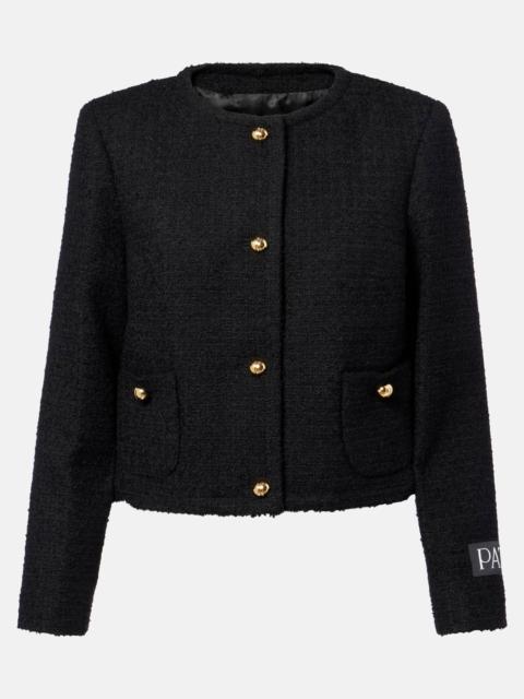 Wool-blend tweed jacket