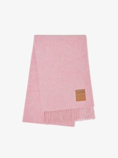 PINK WOOL SCARF