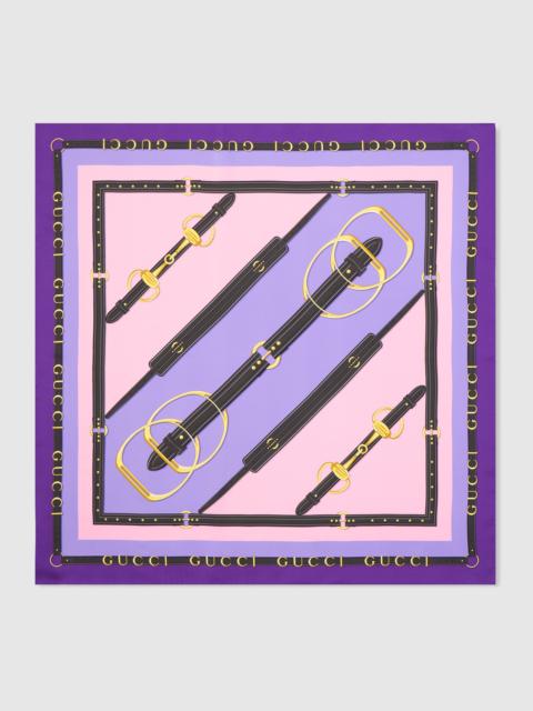 Printed silk twill carré