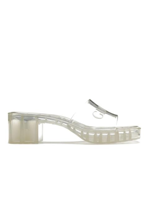 Gucci 60mm Slide Sandal Clear Rubber