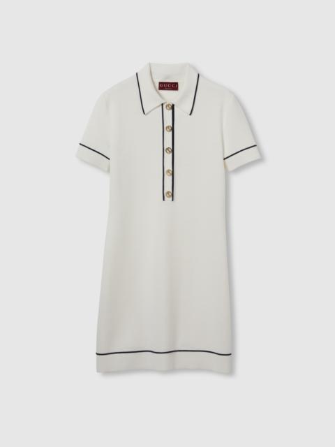 Fine wool polo dress