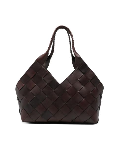 Castello woven-leather tote bag