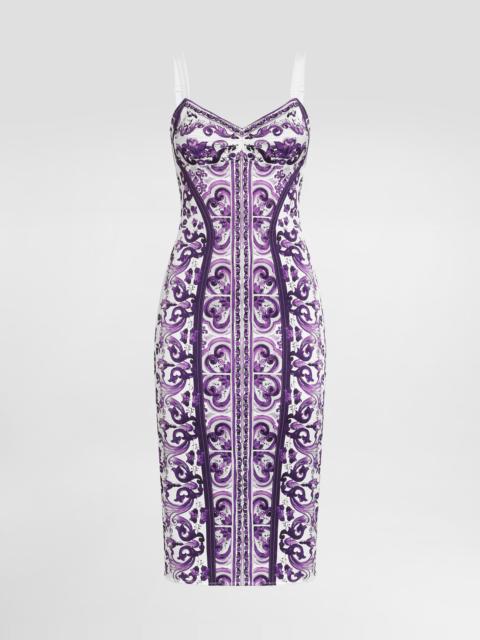 Majolica-print dress