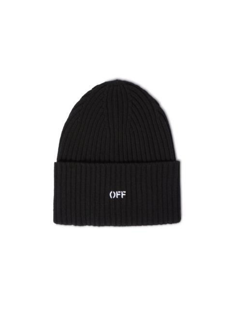 Black Stamp Loose Beanie