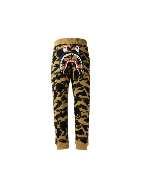 BAPE 1st Camo Shark Slim Fit Sweatpants 'Yellow'