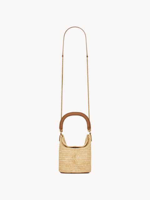 GABY BUCKET BAG IN RAFFIA