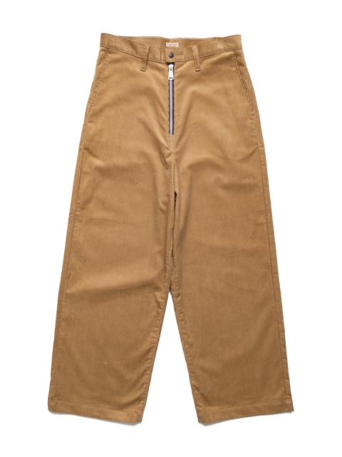 8oz Corduroy ZIPPER PORT Baggy Pants - Beige