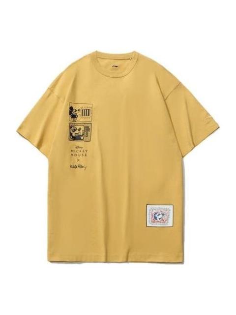 Li-Ning x Disney Mickey x Keith Haring Tee 'Yellow Black' AHSR501-3