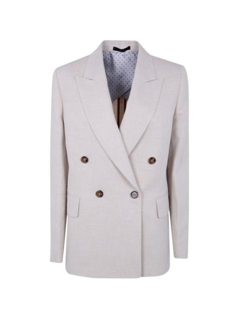 double-breasted button blazer