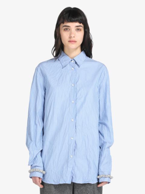 PINSTRIPED CREASE-EFFECT SHIRT