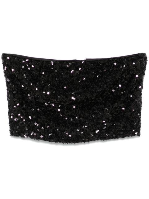 sequined crop top