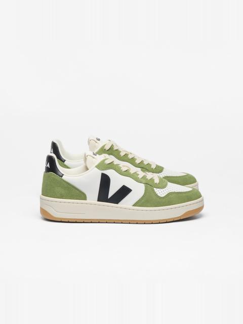 V-10 LEATHER WHITE BLACK KIWI