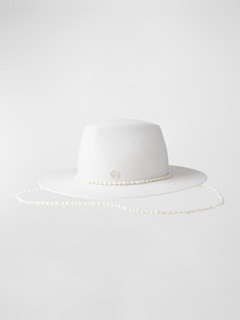 Kyra Felt Wool Fedora W/ Seashells