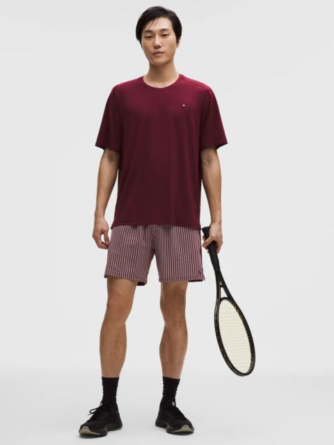 Mesh-Panelled Tennis Short 7"