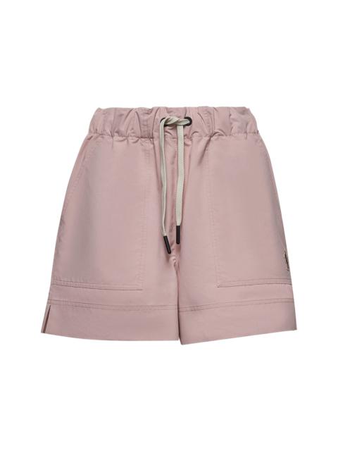 Pink technical froissé shorts