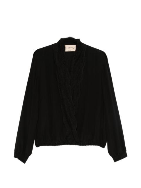 lace-trim blouse