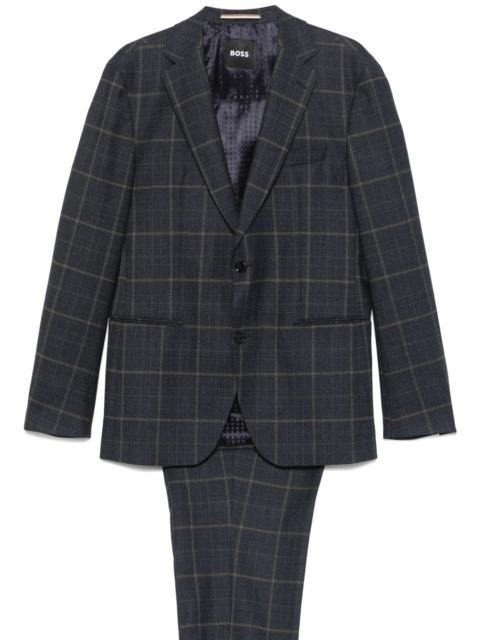 checked stretch-wool suit