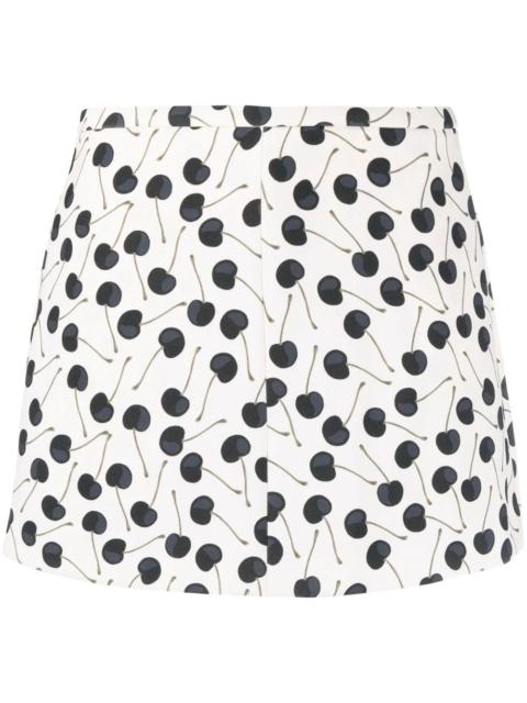 cherry-print mini skort