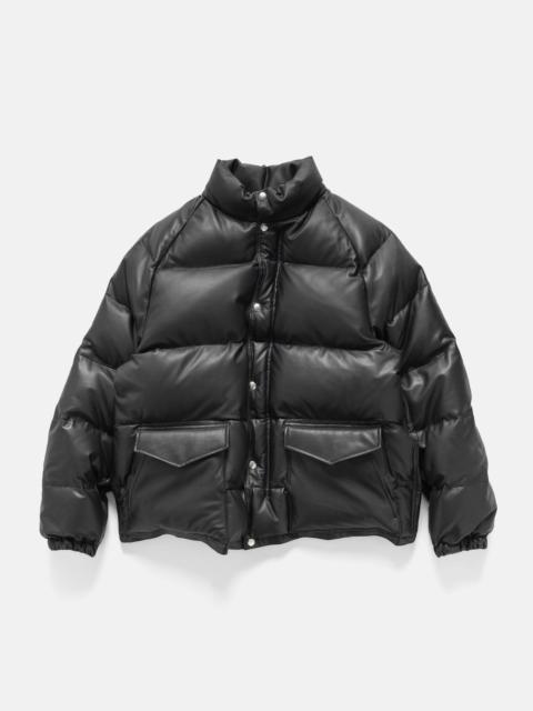 Leather Down Jacket Black