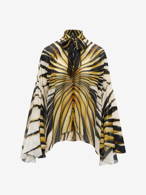 Ray of Gold Print Silk Shirt