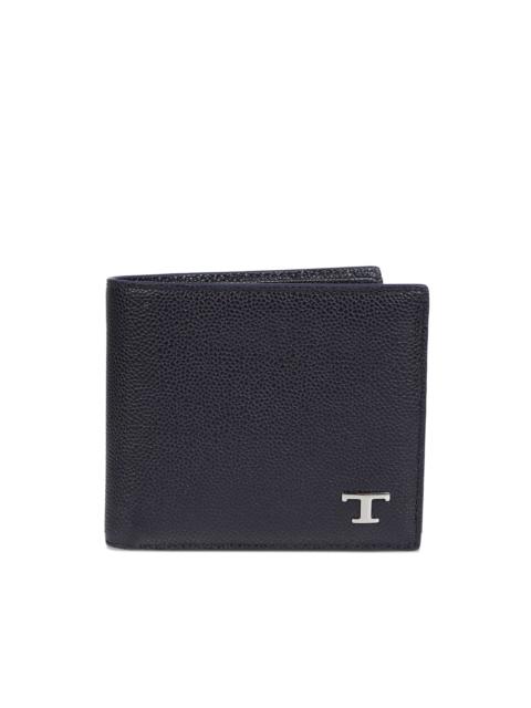 logo-detail leather wallet