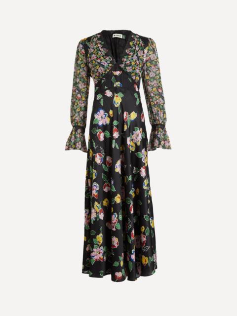 Arlena Kimmie Mix Black Silk-Satin Dress