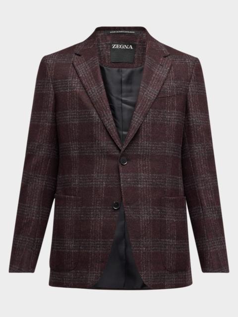 Men's Wool-Blend Plaid Sport Coat