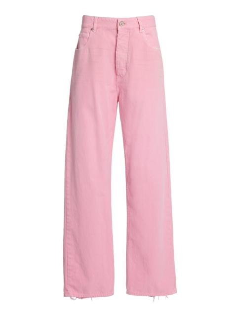 Rigid Drop-Rise Wide-Leg Jeans pink