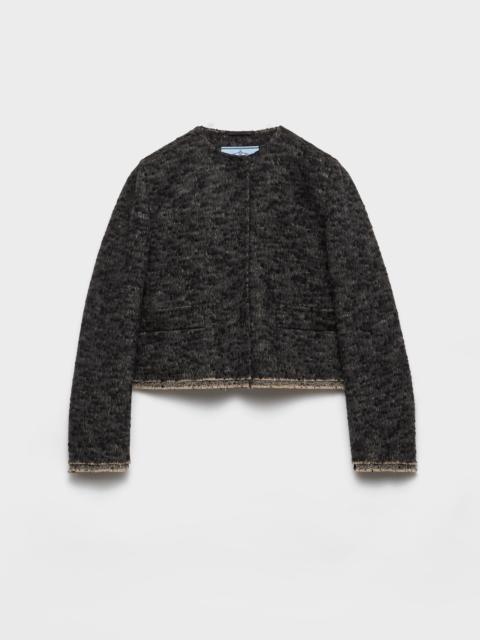 Single-breasted double tweed jacket