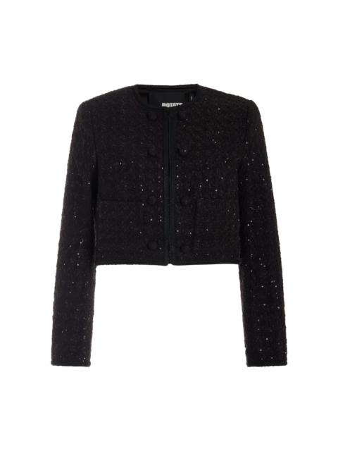 Cropped Bouclé Jacket black