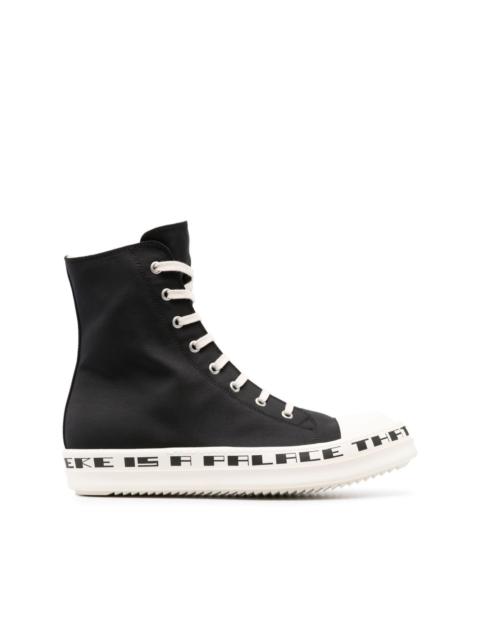 high-top lace-up sneakers
