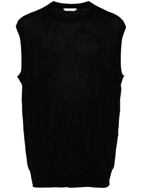 intarsia-knit crew-neck vest