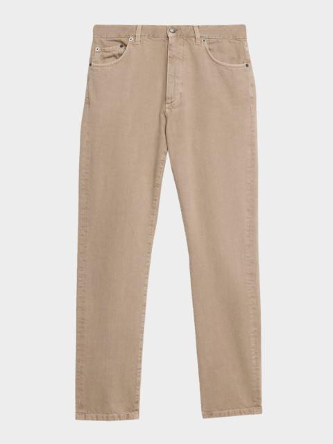 Men's Marble-Effect Slim Five-Pocket Pants