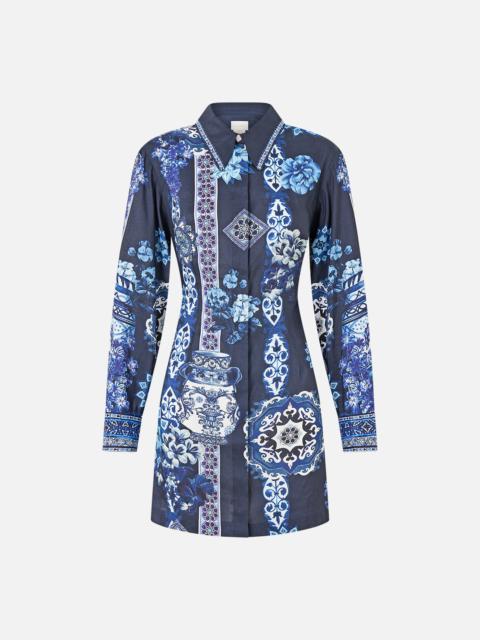 SHIRT DRESS WITH A LINE SKIRT