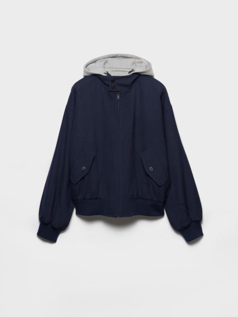 Hooded wool jacket