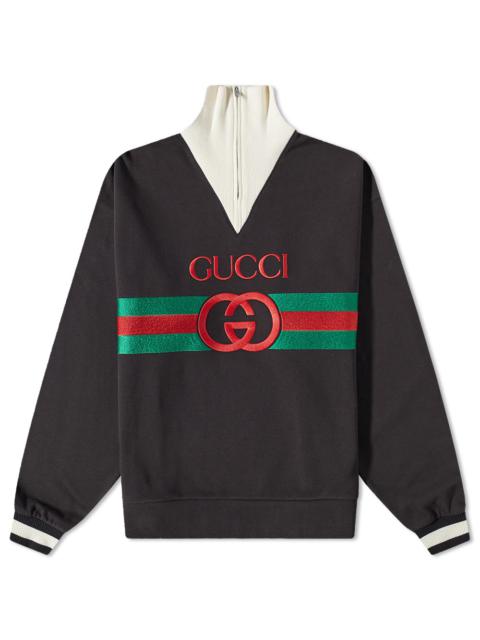 Gucci Logo Quarter Zip Sweat