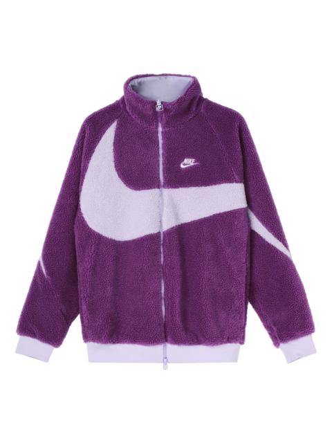 Nike Big Swoosh Reversible Boa Jacket (Asia Sizing) 'Purple' BQ6546-570
