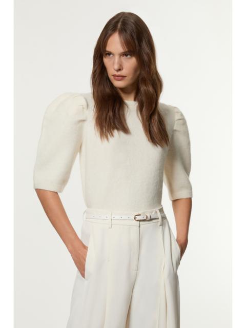 Alpaca Wool Fluffy Knit Crew Neck Top