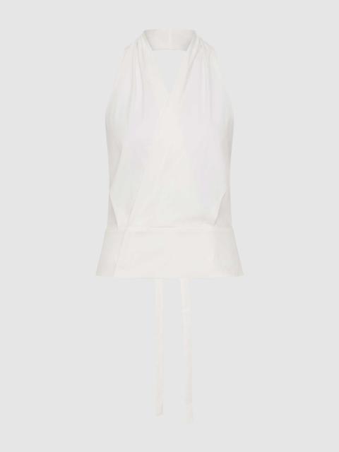 Halter Wrap Top - White