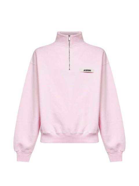 zip stand-collar sweatshirt