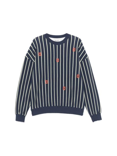 JOAQUIN HORSE HEAD SWEAT - NAVY HORSE HEAD STRIPES