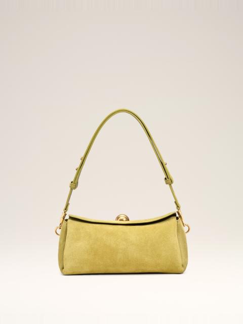 GREEN SUEDE LEATHER CARROUSEL BAG